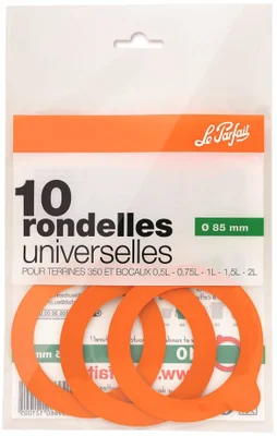 Lot de 10 rondelles universelle caoutchouc D85Mm LE PARFAIT