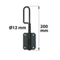 Verrou baïonnette en acier prépeint, H.200 x L.60 x P.20 mm