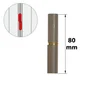 Paumelle sans lame en acier brut, H.80 x L.18 x P.14 mm