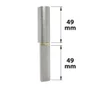 Paumelle sans lame en acier brut, H.100 x L.25 x P.16 mm
