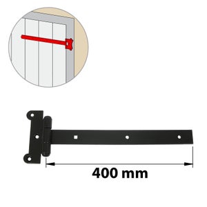 Penture Sur Té Acier Prépeint, H.140 X L.400 X P.18 Mm