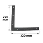 Equerre Découpée Acier Prépeint, H.220 X L.220 X P.4 Mm