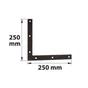 Equerre Découpée Acier Prépeint, H.250 X L.250 X P.4 Mm