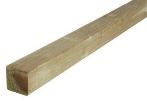 Poteau bois massif carré naturel, FOREST STYLE, L.7 x P.7 x H.180 cm classe 3