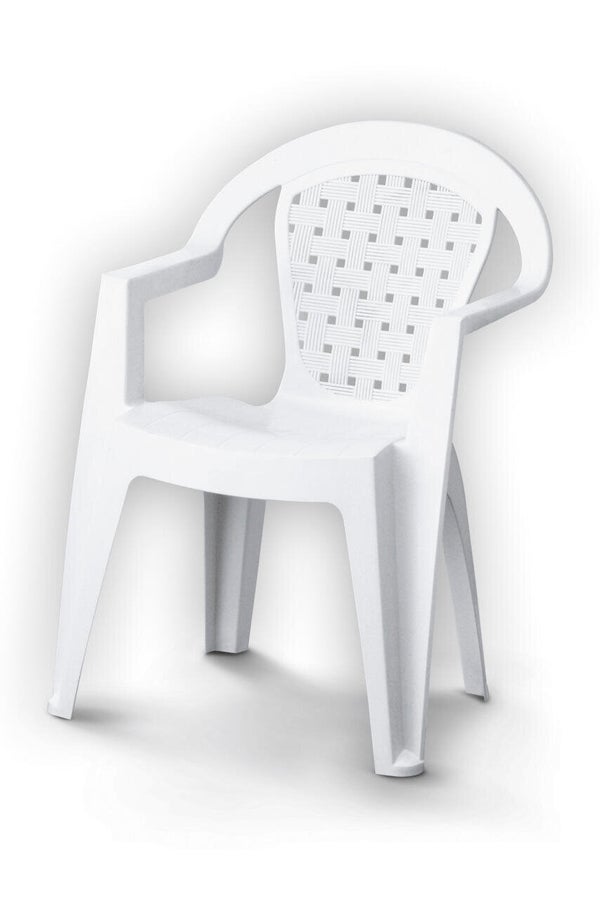 Fauteuil de jardin Norma en résine injectée blanc