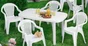 Fauteuil de jardin Norma en résine injectée blanc