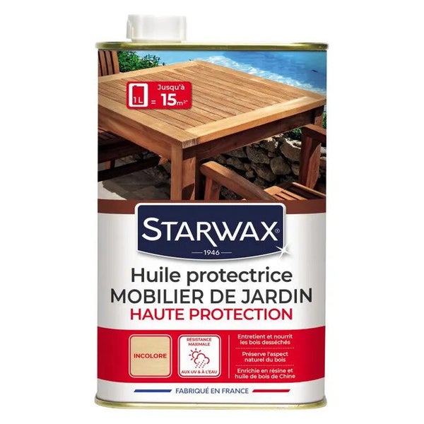 Huile protectrice teck et bois exotiques, 1 l, STARWAX