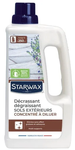 Nettoyant décrassant / dégraissant pour sols extérieurs, STARWAX, 1 L