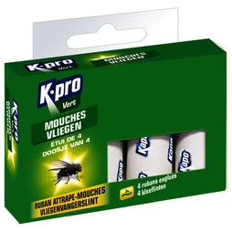 Lot de 4 rubans adhésif attrape mouche, KAPO, vert