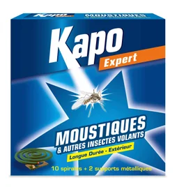 Lot de 10 anti moustique spiral, KAPO EXPERT
