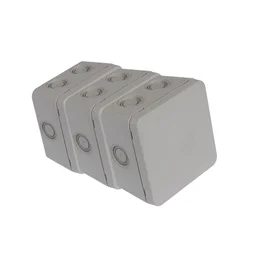 Lot de 3 boîtes de dérivation étanche en saillie DEBFLEX 5 entrées IP54 115 x 115