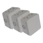 Lot de 3 boîtes de dérivation étanche en saillie DEBFLEX 5 entrées