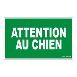 Plaque Attention Au Chien En Plastique