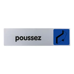 Plaque Poussez En Plastique