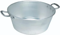 "Bassine à gras lourde pro type ""landaise"" aluminium diam. 50 32l Ep. 3,5mm"