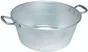 "Bassine à gras lourde pro type ""landaise"" aluminium diam. 50 32l Ep. 3,5mm"