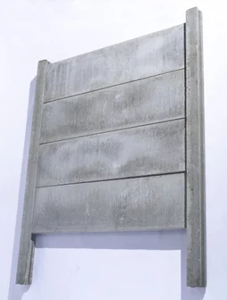 Plaque En Béton Pleine Pour Clôture Droite, L.192 X H.50 Cm X Ep.37 Mm