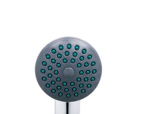 Pommeau de douche simple avec flexible, chromé