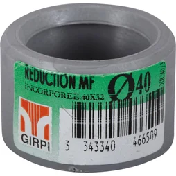 Réduction incorporée en pvc à coller femelle / mâle, diam. 40-32