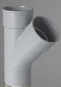Té Simple Mâle / Femelle 45° Pvc Diam.80 Mm Girpi