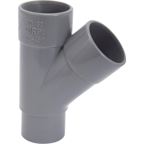 Culotte De Branchement 45° En Pvc À Coller, Femelle / Mâle, D.32