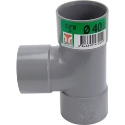 Té 87.30° en pvc à coller femelle / femelle diam. 40