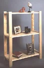 Etagère Pin, 3 Tablettes , L.65 X P.25 X H.90 Cm