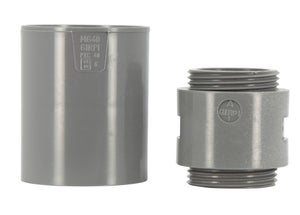 Manchon Prolongateur En Pvc À Coller / À Visser, Mâle / Mâle, D.40