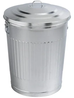 Poubelle galvanisée de jardin 75 l