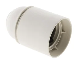 Douille E27 en plastique lisse, HBF, blanc