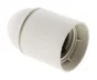 Douille E27 en plastique lisse, HBF, blanc