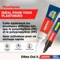 Colle de reparation loctite superglue-3 plastique tube 2g+stylo applic