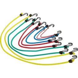 Lot de 10 sandows crochet métal MASTERLOCK, Diam.8 mm x L.1 m x l.8 mm