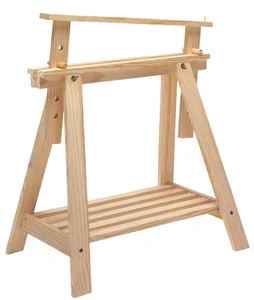 Tréteau pin architecte réglable, H.70 x l.70 cm