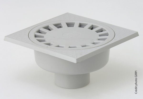 Siphon De Cour En Pvc Girpi Gris L.25 X H.13.8 Cm
