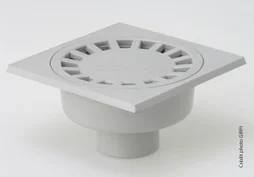 Siphon De Cour En Pvc Girpi Gris L.25 X H.13.8 Cm