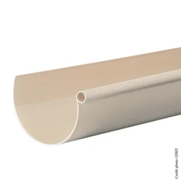 Gouttière demi-ronde pvc GIRPI dév.25 cm sable L.4 m