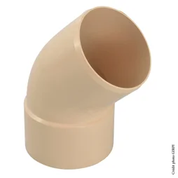Coude 45° pvc sable GIRPI, Dév.25 cm Diam.80 mm