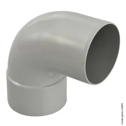 Coude 87.3° Pvc Gris Girpi, Dév.33 Cm Diam.100 Mm