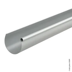 Gouttière Demi-Ronde Pvc Girpi Dév.16 Cm Grise L.4 M