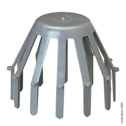 Crapaudine gris pvc D.80mm