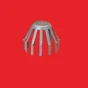 Crapaudine gris pvc D.80mm