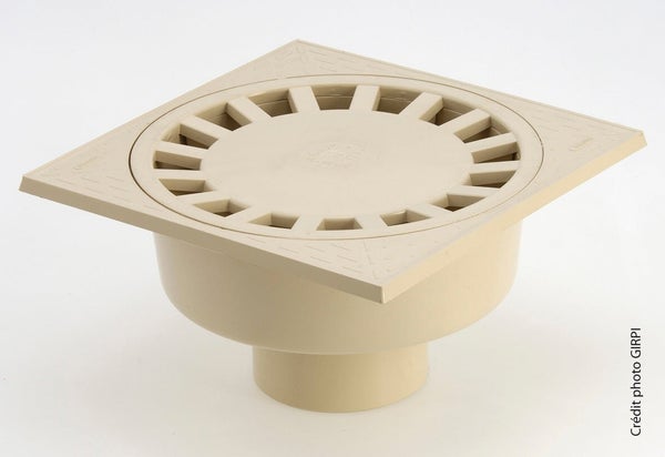 Siphon De Cour En Pvc Girpi Sable L.25 X H.13.8 Cm