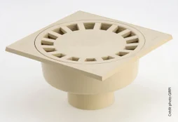Siphon De Cour En Pvc Girpi Sable L.25 X H.13.8 Cm