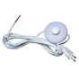Cordon et interrupteur en plastique TIBELEC, 500 W blanc