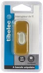 Interrupteur Tibelec, Plastique, Or