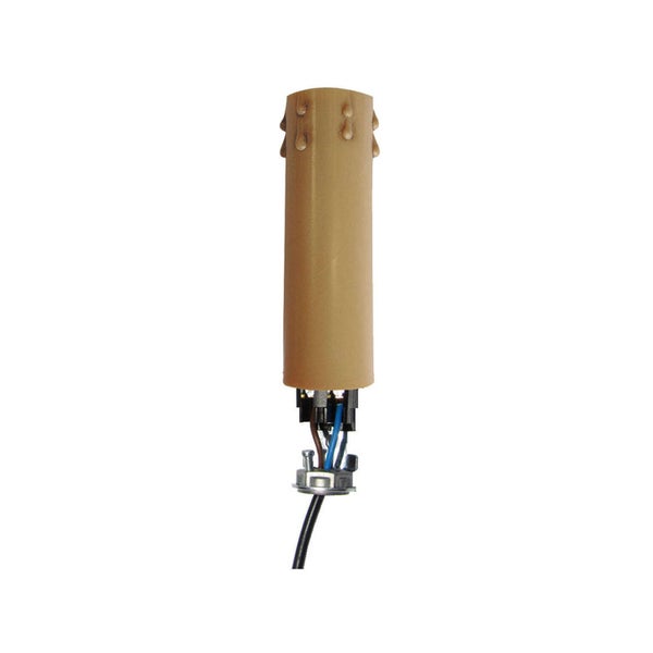 Bougie Équipée E14 Tibelec, Plastique, Beige 60 W