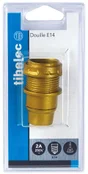 Douille 1/2 Filetée E14 Tibelec, Plastique, Or 40 W