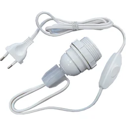 Adaptateur bouteille E27 en plastique, TIBELEC, 60 W blanc