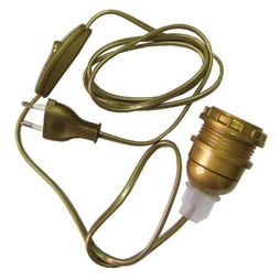 Adaptateur bouteille E27 en plastique, TIBELEC, 60 W or